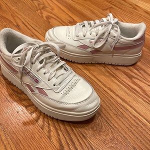 Reebok Club C Double Pink and white